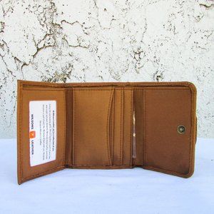 Wilson Leather tan trifold wallet 4.25"X3.75"